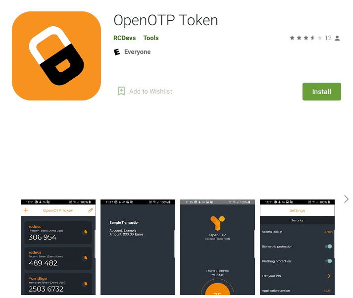 Jeton OpenOTP RCdevs